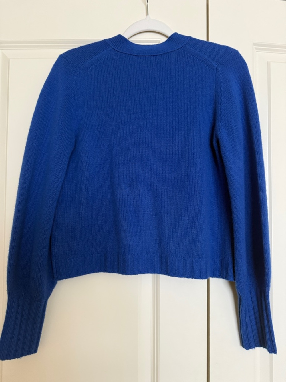 ME+EM S Small Cashmere Open Front V Neck Cardigan Layering Cobalt Electric Blue - Picture 9 of 12